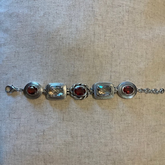 Brighton amber color stone necklace, bracelet, earring set - Picture 5 of 10